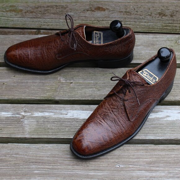 EUC Vtg 70s Florsheim Antelope Leather Derby, Men's 10.5 Narrow, Made in Canada - Picture 15 of 15